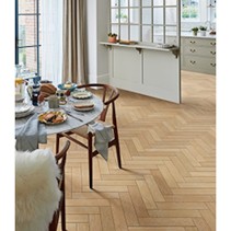 Chene 14mm Engineered Herringbone Brushed Smoked White Hardwax Oiled